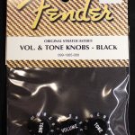 Genuine Fender 099-1365-000 Black Original Stratocaster Knobs