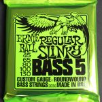 Ernie Ball Nickel Wound Electric Bass Strings 45/130 Regular 5 String Slinky