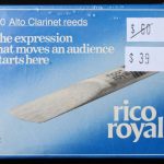 Rico Royal Alto Clarinet Reeds Box of 10 (Sealed But Old Style Packaging)